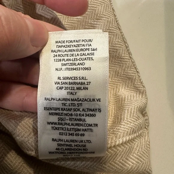 Polo Ralph Lauren Knit Dress Shirt-Tan Herringbone-Size XXL - Picture 8 of 8